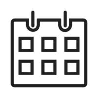 icono de línea de calendario vector