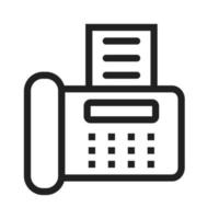 Fax Machine Line Icon vector