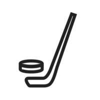 icono de línea de hockey vector