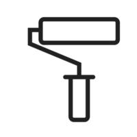 Paint Roller Line Icon vector