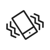 Vibration mode Line Icon vector