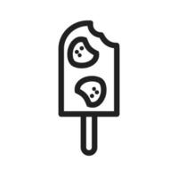 Stawberry ice lolly Line Icon vector