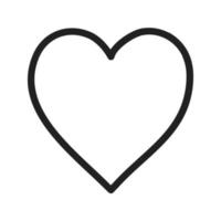 Single Heart Line Icon vector