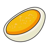 Half boiled egg vector