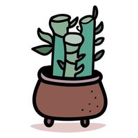 Bamboo in flowerpot vector