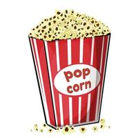 Popcorn snack box vector