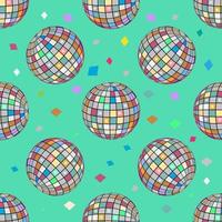 esfera discoteca de patrones sin fisuras vector