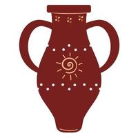 Clay african vase vector