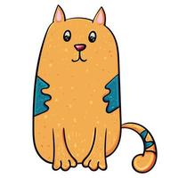 Ginger cat domestic animal vector