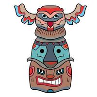 Totem occult sculpture vector