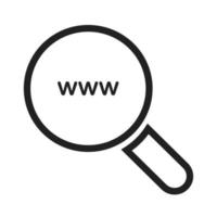 Internet Search Line Icon vector