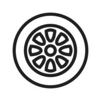 Rubber Tires Line Icon vector