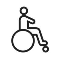 Disabled Person Line Icon vector