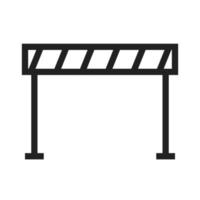 Road Barrier Line Icon vector