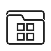 File Manager Line Icon vector