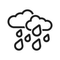 Heavy Rain Line Icon vector