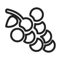 Grapes Line Icon vector