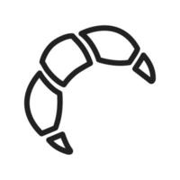 Croissant Line Icon vector