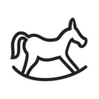 Rocking horse Line Icon vector