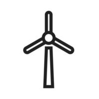 Windmill Line Icon vector