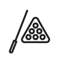 Billiard Line Icon vector