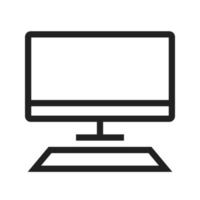 Desktop Line Icon vector