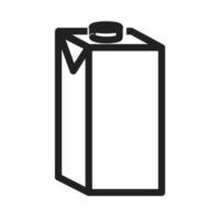 Milk box Line Icon vector