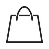 icono de línea de bolsa de compras vector