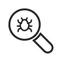 Bug Fixing Line Icon vector