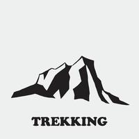 Simplicity mountain freehand drawing flat design. vector