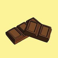 Doodling freehand outline sketch drawing of a chocolate bar. vector