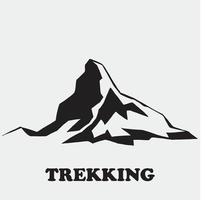 Simplicity mountain freehand drawing flat design. vector