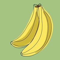 Simplicity banana fruit freehand continuous line drawing flat design. vector