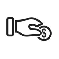 Donation Line Icon vector