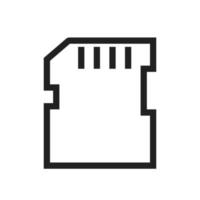 SD Card Line Icon vector