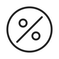 Percentage Line Icon vector