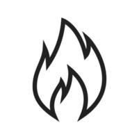 Flame Line Icon vector