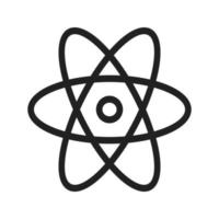 Atom Line Icon vector