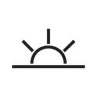 Sunrise Line Icon vector