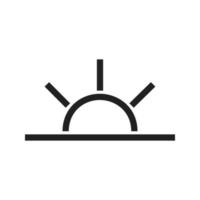 Sunrise Line Icon vector