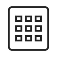 Grid View Line Icon vector