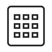 Grid View Line Icon vector