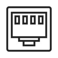 Network clip Line Icon vector