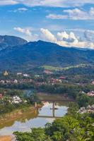 Panorama of the landscape Mekong river and Luang Prabang Laos. photo