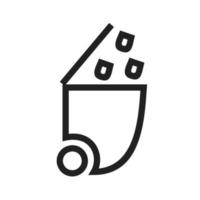 Recycle Bin Line Icon vector