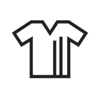 T Shirt with lines Line Icon vector