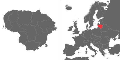 Map with location vector