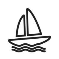 Boating Line Icon vector