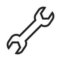 Wrench Line Icon vector