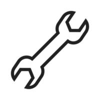 Wrench Line Icon vector